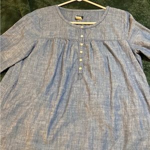 J Crew size large super cute top 3/4 length sleeves